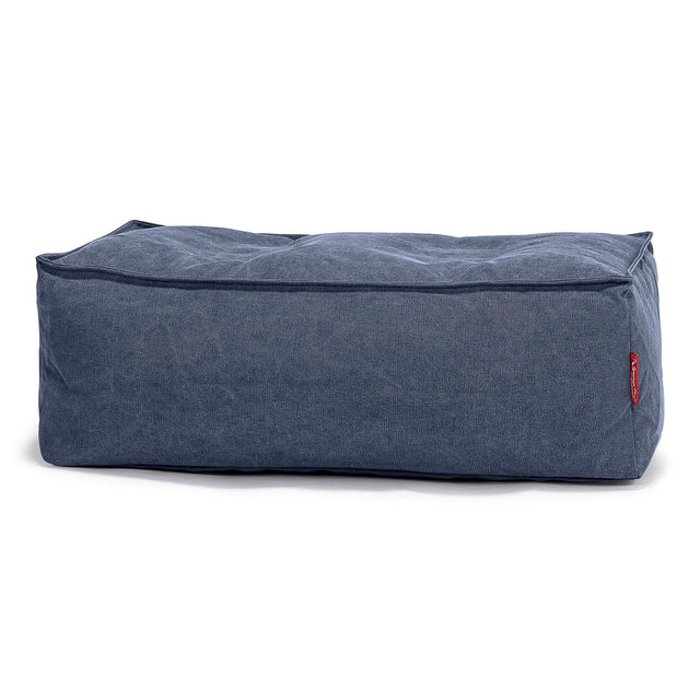 Large Footstool - Canvas Navy 01