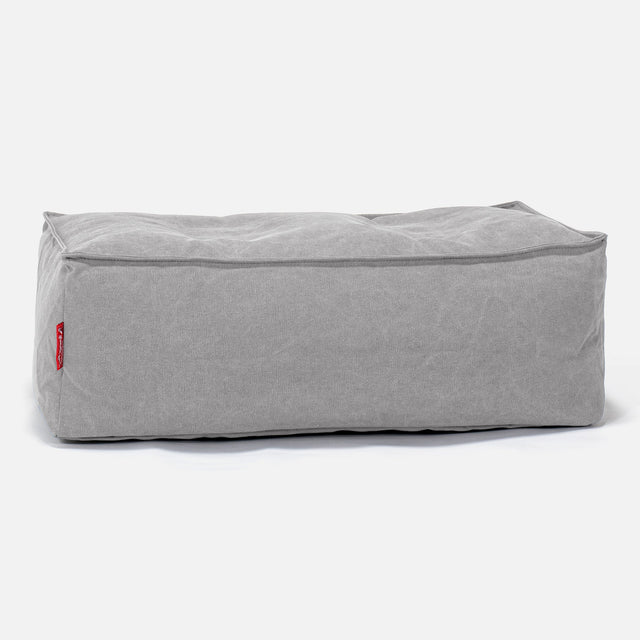 Large Footstool - Canvas Pewter 01