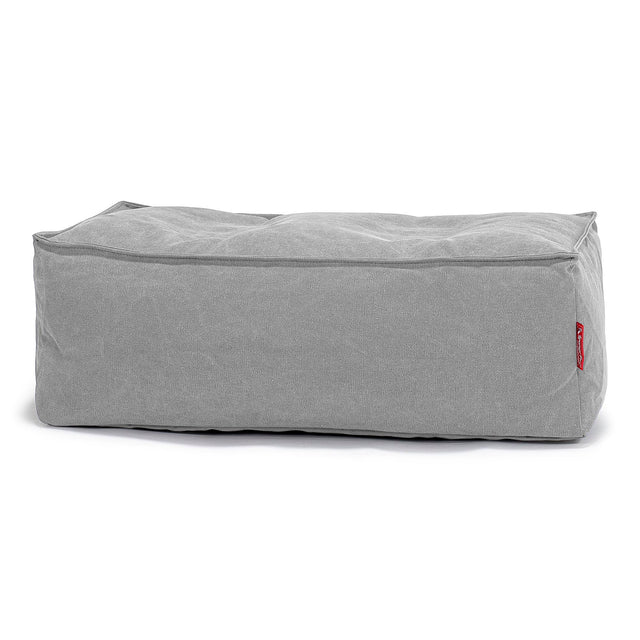 Large Footstool - Canvas Pewter 01