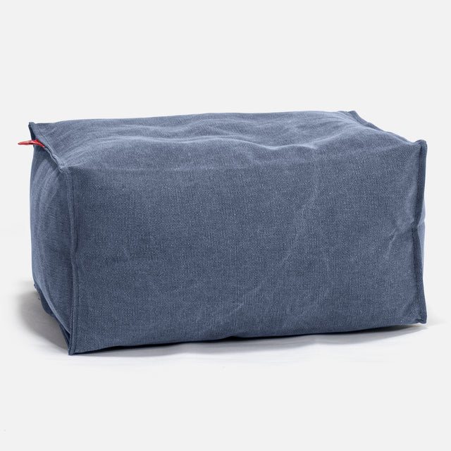 Small Footstool - Canvas Navy 01
