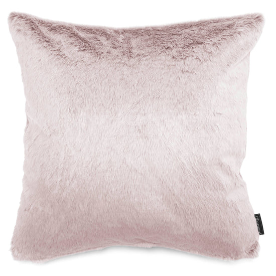 Extra Large Decorative Cushion 70 x 70cm - Faux Rabbit Fur Dusty Pink