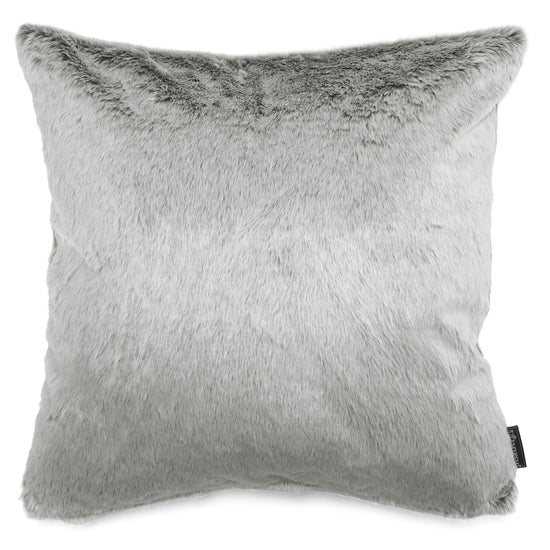 Extra Large Decorative Cushion 70 x 70cm - Faux Rabbit Fur Light Grey