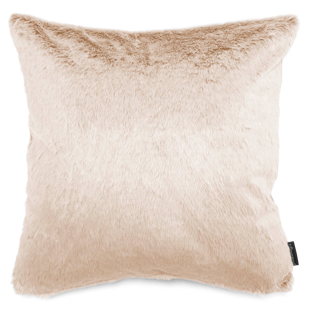 Extra Large Decorative Cushion 70 x 70cm - Faux Rabbit Fur White