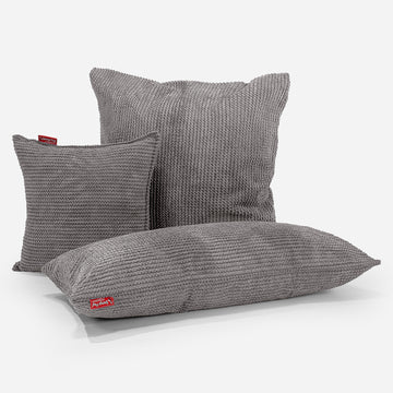 Extra Large Scatter Cushion 70 x 70cm - Pom Pom Charcoal Grey 04