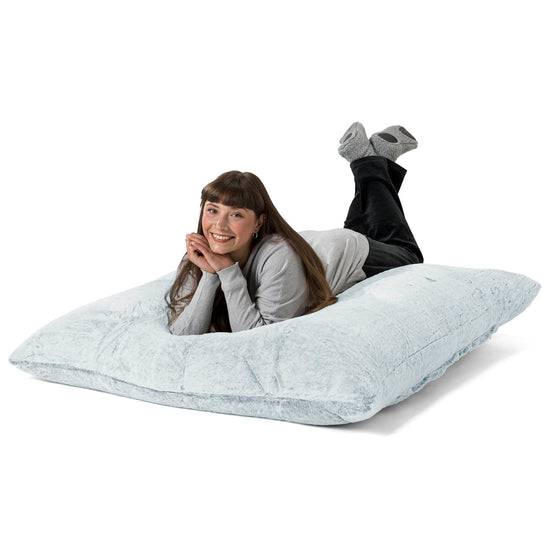XL Pillow Beanbag - Faux Rabbit Fur Dusty Blue 03