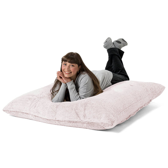XL Pillow Beanbag - Faux Rabbit Fur Dusty Pink 03