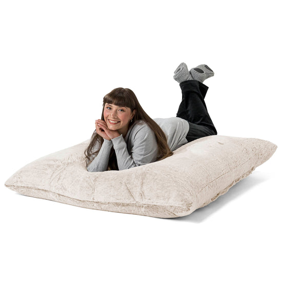 XL Pillow Beanbag - Faux Rabbit Fur Golden Brown 03