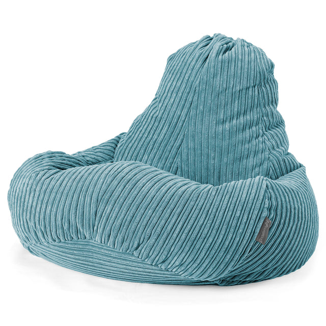 Ultra Lux Gaming Bean Bag Chair - Cord Aegean Blue 01