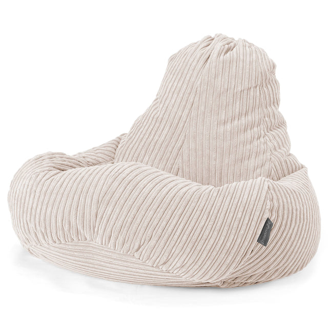 Ultra Lux Gaming Bean Bag Chair - Cord Ivory 01