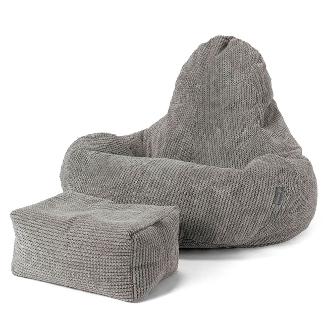 Ultra Lux Gaming Bean Bag Chair - Pom Pom Charcoal Grey 02