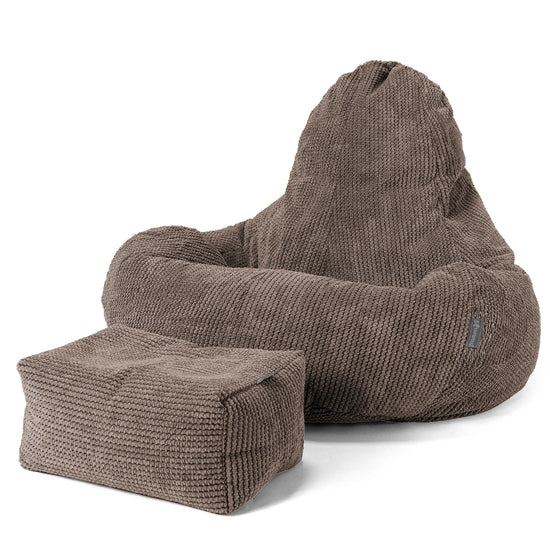 Ultra Lux Gaming Bean Bag Chair - Pom Pom Chocolate Brown 02
