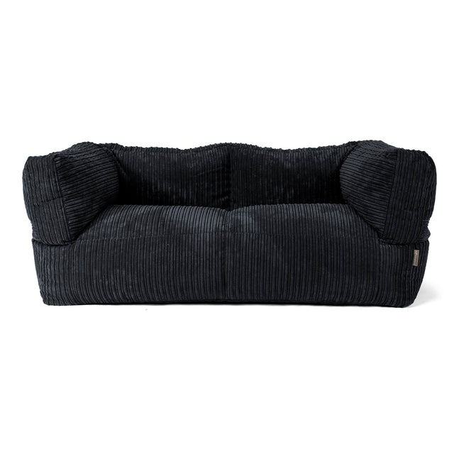 The 2 Seater Albert Sofa Bean Bag - Cord Black 01