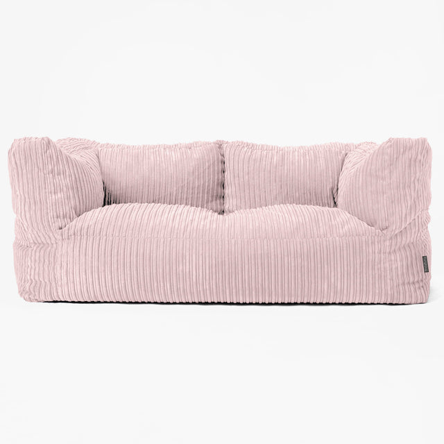 The 2 Seater Albert Sofa Bean Bag - Cord Blush Pink 01