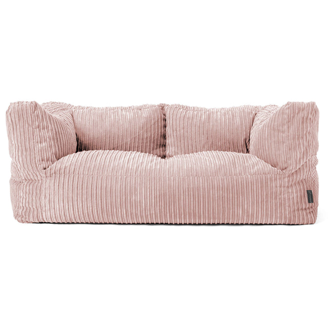 The 2 Seater Albert Sofa Bean Bag - Cord Blush Pink 01