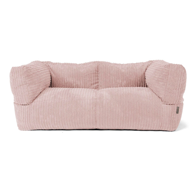 The 2 Seater Albert Sofa Bean Bag - Cord Blush Pink 01