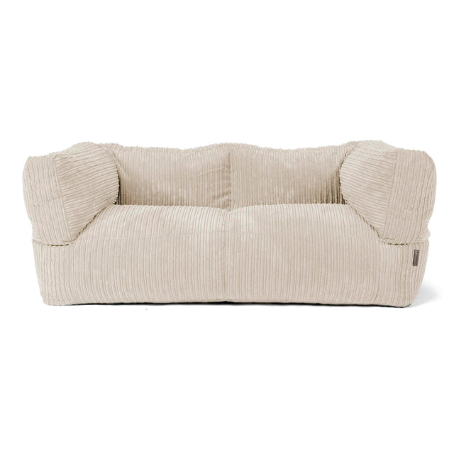 The 2 Seater Albert Sofa Bean Bag - Cord Cream 01