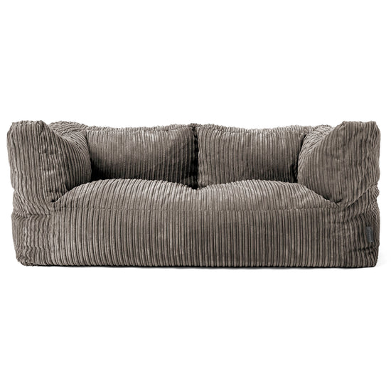 The 2 Seater Albert Sofa Bean Bag - Cord Graphite Grey 01
