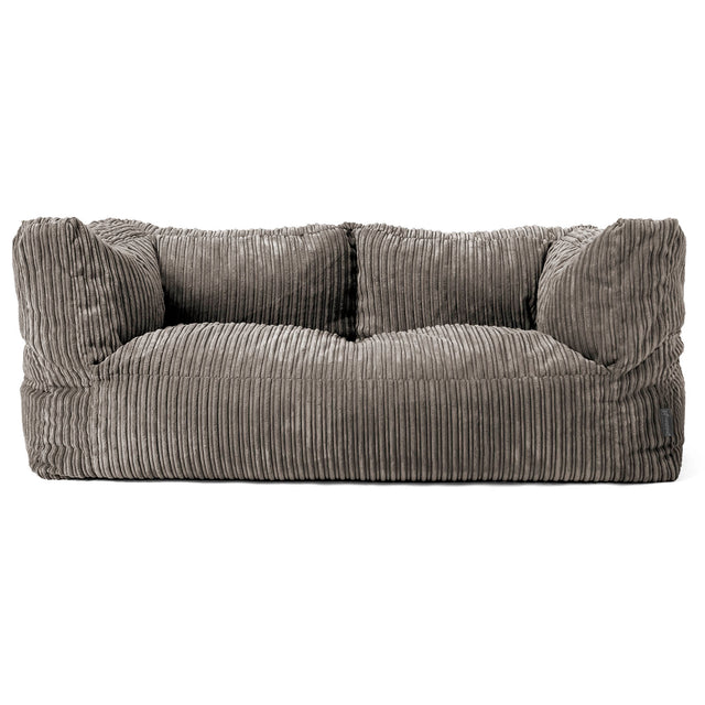The 2 Seater Albert Sofa Bean Bag - Cord Graphite Grey 01