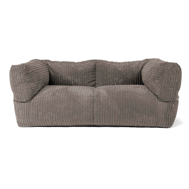The 2 Seater Albert Sofa Bean Bag - Cord Graphite Grey 01