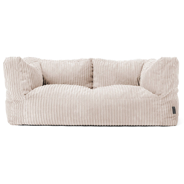 The 2 Seater Albert Sofa Bean Bag - Cord Ivory 01