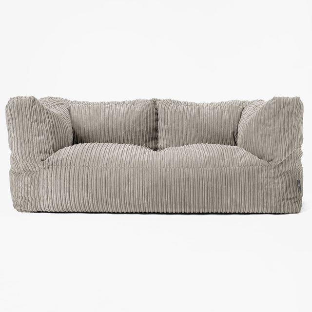 The 2 Seater Albert Sofa Bean Bag - Cord Mink 01