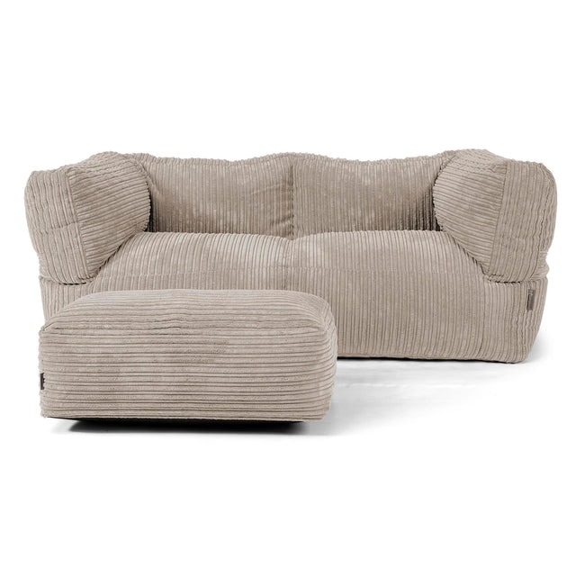 The 2 Seater Albert Sofa Bean Bag - Cord Mink 02