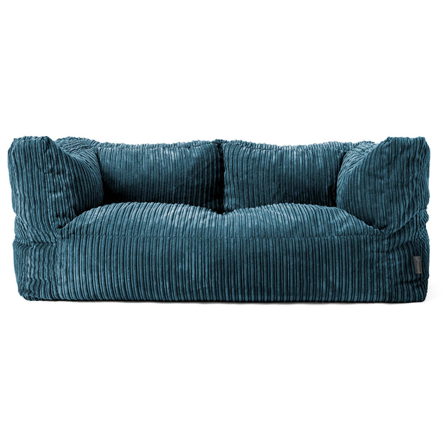The 2 Seater Albert Sofa Bean Bag - Cord Navy Blue 01