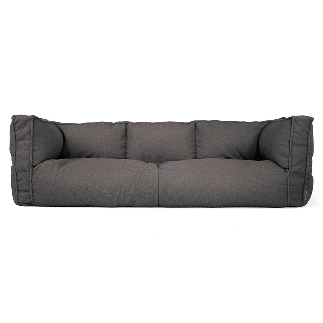 The 3 Seater Albert Sofa Bean Bag - Boucle Graphite Grey 01