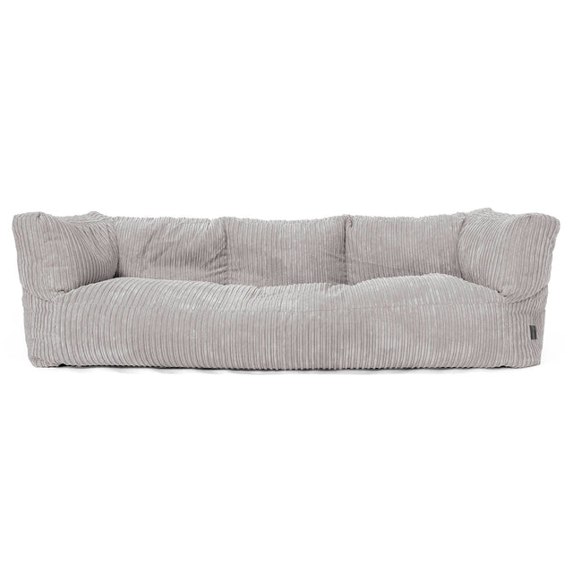 The 3 Seater Albert Sofa Bean Bag - Cord Aluminium Silver 01