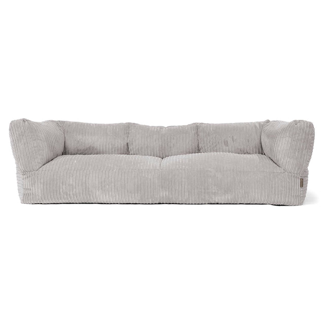 The 3 Seater Albert Sofa Bean Bag - Cord Aluminium Silver 01