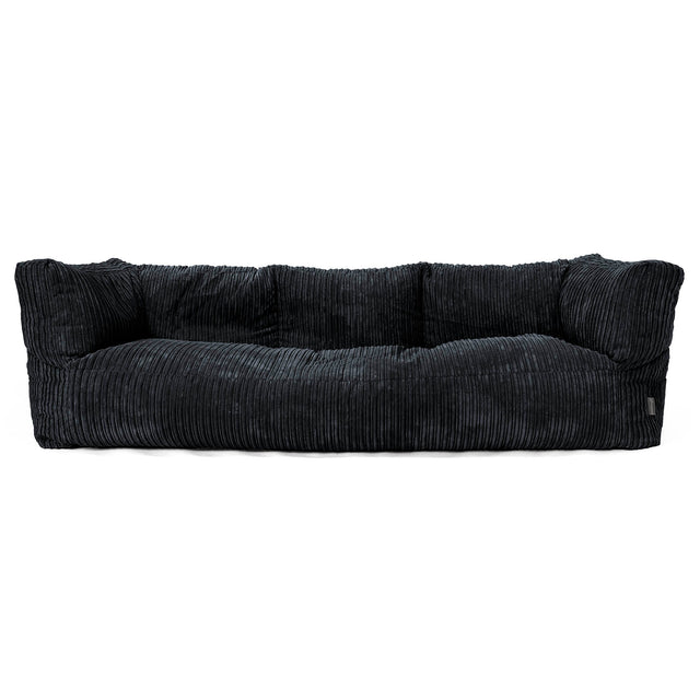 The 3 Seater Albert Sofa Bean Bag - Cord Black 01