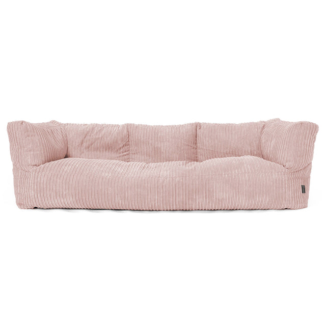 The 3 Seater Albert Sofa Bean Bag - Cord Blush Pink 01