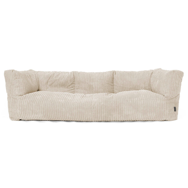 The 3 Seater Albert Sofa Bean Bag - Cord Cream 01