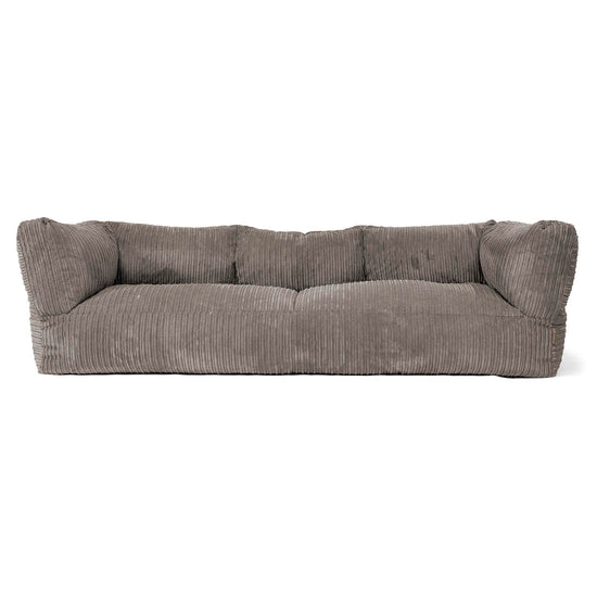 The 3 Seater Albert Sofa Bean Bag - Cord Graphite Grey 01