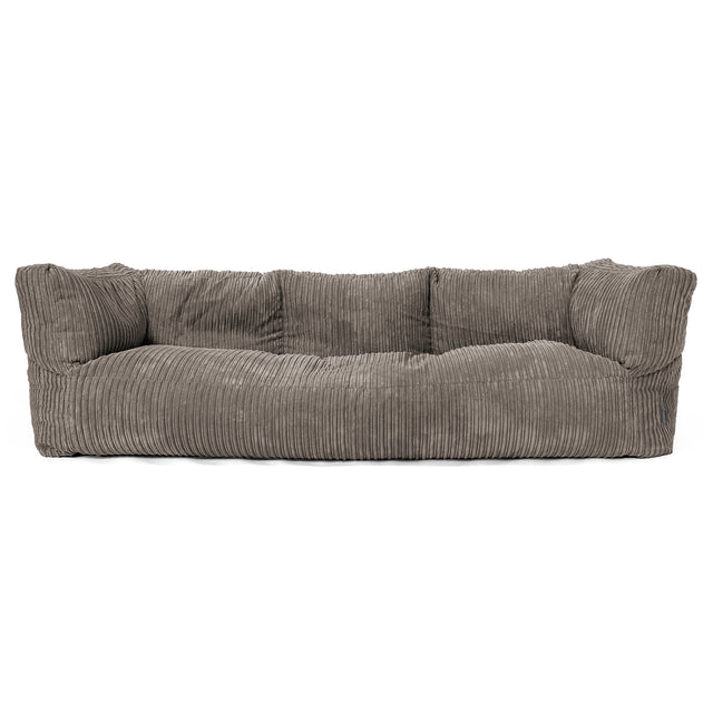 The 3 Seater Albert Sofa Bean Bag - Cord Graphite Grey 01