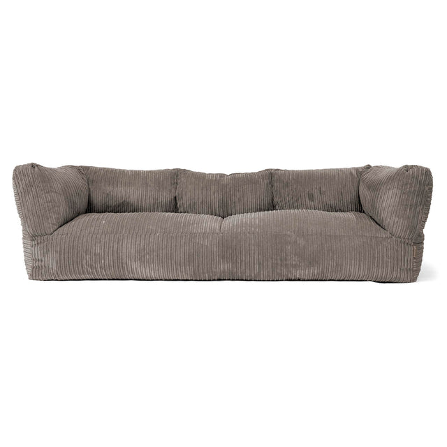 The 3 Seater Albert Sofa Bean Bag - Cord Graphite Grey 01