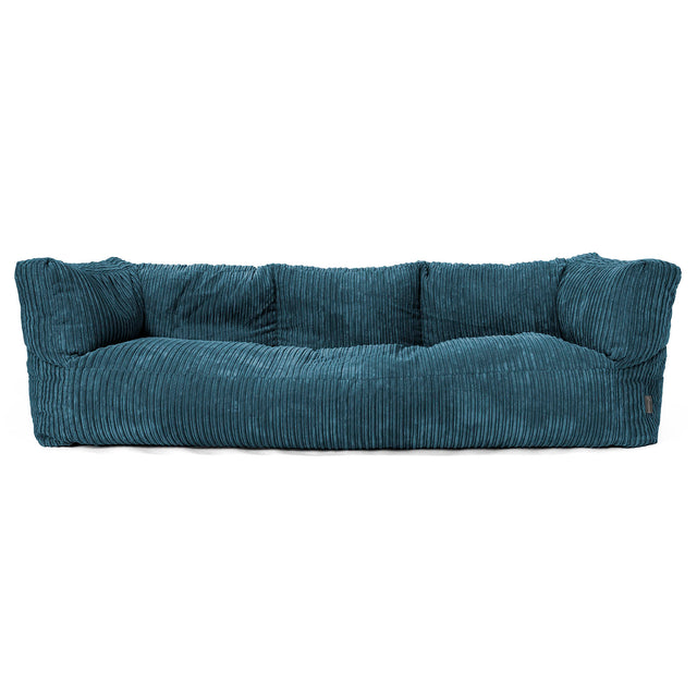 The 3 Seater Albert Sofa Bean Bag - Cord Navy Blue 01