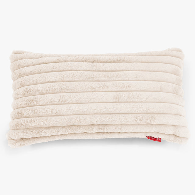 XL Rectangular Support Cushion Cover 40 x 80cm - Ultra Plush Cord Cream 01