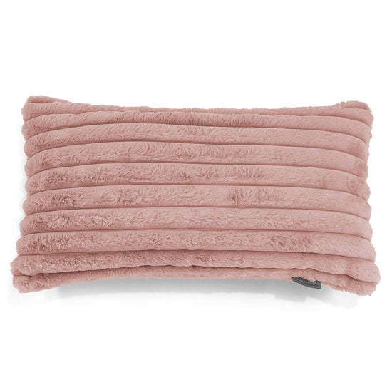 XL Rectangular Support Cushion Cover 40 x 80cm - Ultra Plush Cord Dusty Pink 01