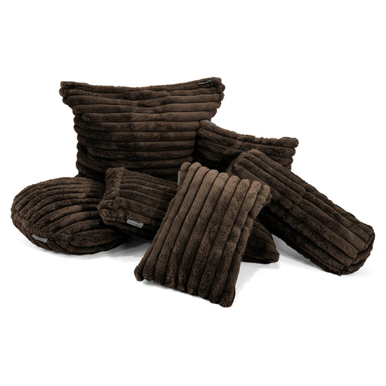 XL Rectangular Support Cushion Cover 40 x 80cm - Ultra Plush Cord Sable 02