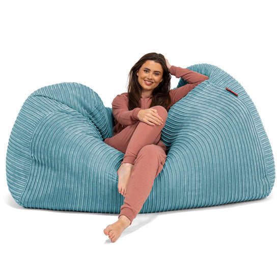 Bean Bag Sofa Hammock - Cord Aegean Blue 03