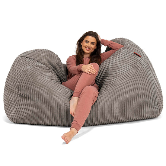 Bean Bag Sofa Hammock - Cord Graphite Grey 03