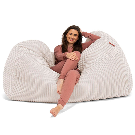 Bean Bag Sofa Hammock - Cord Ivory 03
