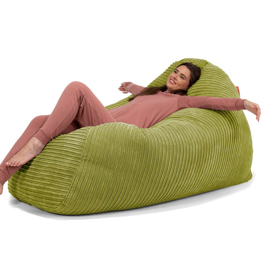 Bean Bag Sofa Hammock - Cord Lime Green 01