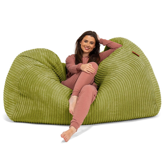 Bean Bag Sofa Hammock - Cord Lime Green 03