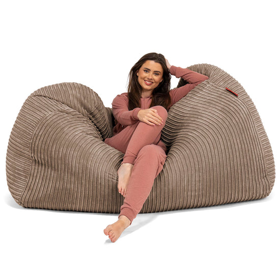 Bean Bag Sofa Hammock - Cord Mocha Brown 03