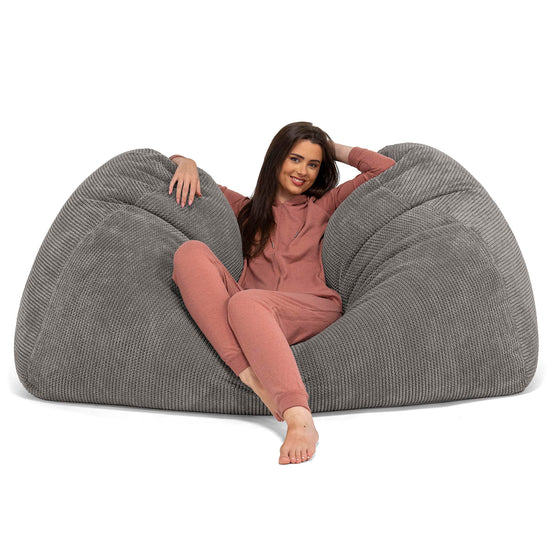 Bean Bag Sofa Hammock - Pom Pom Charcoal Grey 03