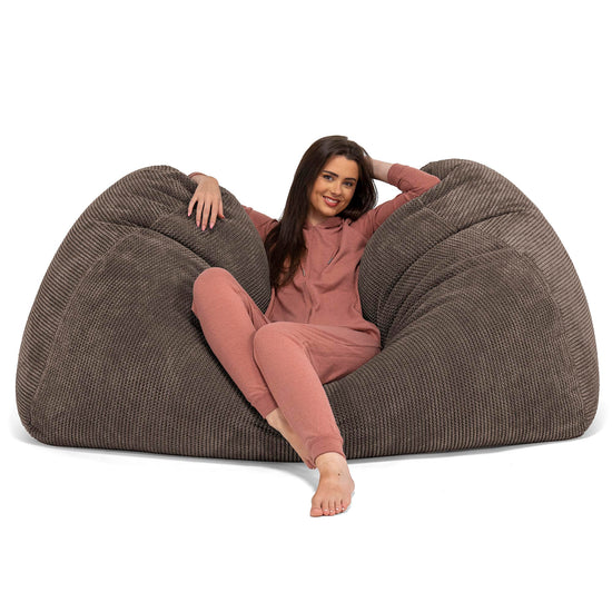 Bean Bag Sofa Hammock - Pom Pom Chocolate Brown 03