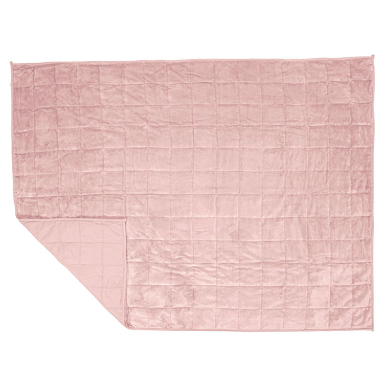 Weighted Blanket for Adults - Flannel Fleece Pale Pink 03