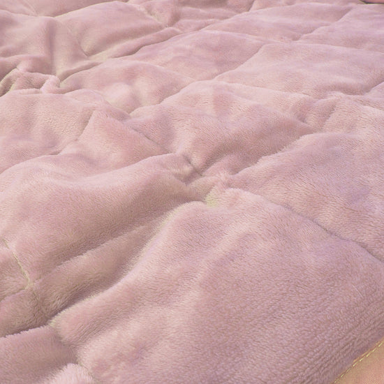 Weighted Blanket for Adults - Flannel Fleece Pale Pink 04